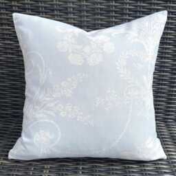 Laura Ashley Josette Cushion Pale Blue Seaspray Floral Pillow, Handmade With Zip Closure - thumbnail 3