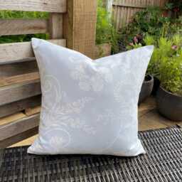 Laura Ashley Josette Cushion Pale Blue Seaspray Floral Pillow, Handmade With Zip Closure - thumbnail 2