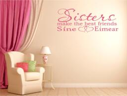 Personalized Sisters Wall Decal Best Friends Vinyl Sticker