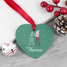 Personalised Christmas Mouse Ceramic Decoration - thumbnail 1