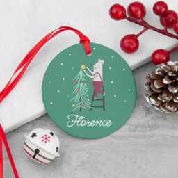 Personalised Christmas Mouse Ceramic Decoration - thumbnail 2