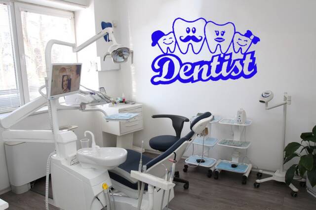 Dental Clinic Wall Decal Tooth Decor, Removable Vinyl Sticker 3002 - image 1