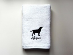 Labrador Retriever Embroidered Dog Towel Personalized Cotton Pet Towel - thumbnail 1