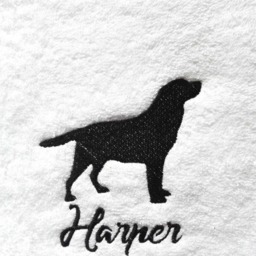Labrador Retriever Embroidered Dog Towel Personalized Cotton Pet Towel - thumbnail 2