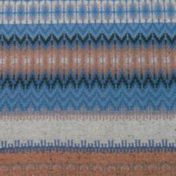 E637 Boundweave Rug, Peach & Blue Floor Or Wall Hanging, Zen Meditation Rug - thumbnail 2