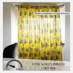 Tropical Rainforest Curtain Panels Leopard, Zebra & Bird Print Cotton Drapes - thumbnail 2