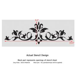 Wall Stencils Border Stencil Pattern 072 Reusable Template For Diy Wall Decor - thumbnail 2