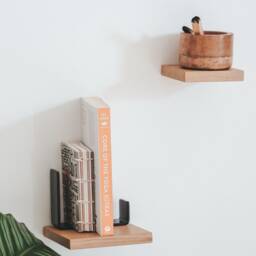 Minimalist Oak Plant Shelf Bohemian Hanging Wall Decor - thumbnail 3