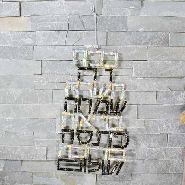 Jewish Hand Made, Wall Hanging Decor-Home Blessing. Set Crystals(Ab, Black - image 1