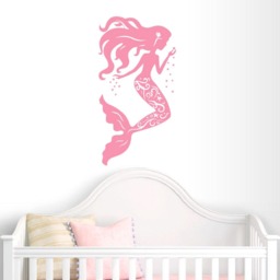 Mermaid Wall Decal Nursery Decor - Girl Home Beach Theme - thumbnail 3