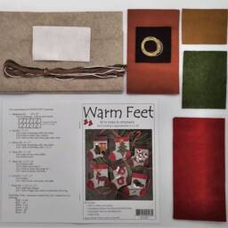 "Warm Feet Ornament Kit - Wool-Felt Christmas Stockings Diy Materials & Instructions Included 4"" X 4 1/2" - thumbnail 2