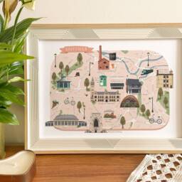 Sheffield Map, Illustrated Map Of Sheffield, Poster, Print, Wall Art, Illustration, Gift - thumbnail 2