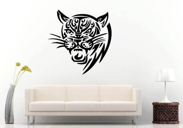 Tiger Jungle Cat Tribal Predator Animal Wall Decal Vinyl Sticker Mural Room Decor L897 - image 1