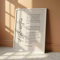 George Bernard Shaw Quote Print - Splendid Torch Inspirational Literary Wall Art Black & White Fine - thumbnail 1