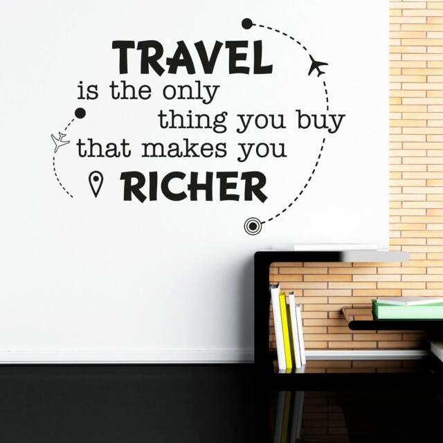 Travel Quote Wall Decal Wanderlust Home Decor Q186 - image 1