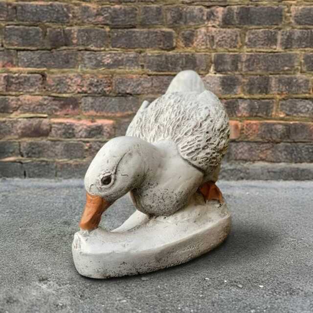 Garden Goose Sculpture Concrete Duck Figurine Cement Animal Decoration Handmade Ornament Goose Lover Gift Farm Statue Yard Art - image 1