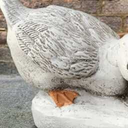 Garden Goose Sculpture Concrete Duck Figurine Cement Animal Decoration Handmade Ornament Goose Lover Gift Farm Statue Yard Art - thumbnail 3