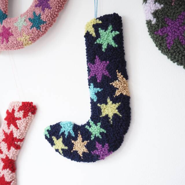 Navy Blue Custom Letter Star Wall Hanging - image 1