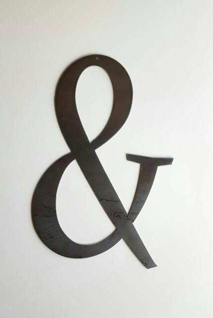 Ampersand Metal Wall Home Decor. For Or Office. Great Housewarming, Birthday Christmas Gift - image 1