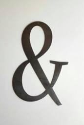 Ampersand Metal Wall Home Decor. For Or Office. Great Housewarming, Birthday Christmas Gift - thumbnail 1