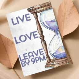 Live Laugh Leave By 9Pm Poster Print, Funny Home Decor, Quirky Wall Art Quote - thumbnail 4