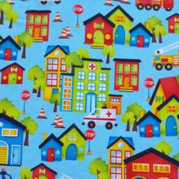 Fire Truck Baby Blanket, Lime Green Minky, Cotton Fabric - thumbnail 2