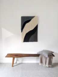 Large Wall Decor, Layered Macrame Art, Fabric Living Room Statement Piece, Boho Bedroom Hanging