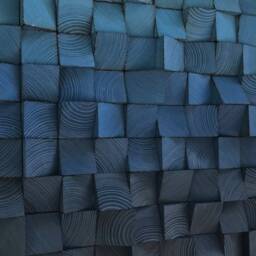 Reclaimed Wood 3D Wall Art - Blue Gradient Sound Diffuser - thumbnail 3