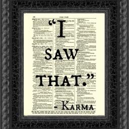Karma Quote Antique Dictionary Art Print Funny Home Decor - thumbnail 3