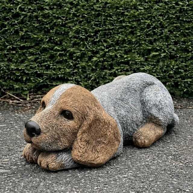 Garden Cocker Spaniel Sculpture Concrete Cement Animal Decoration Handmade Art Front Door Decor Lover Gift - image 1