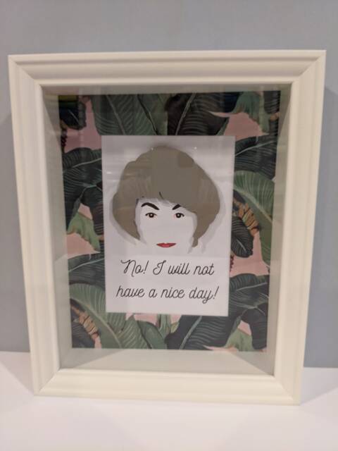 Dorothy Zbornak Golden Girls Dimensional Framed Art