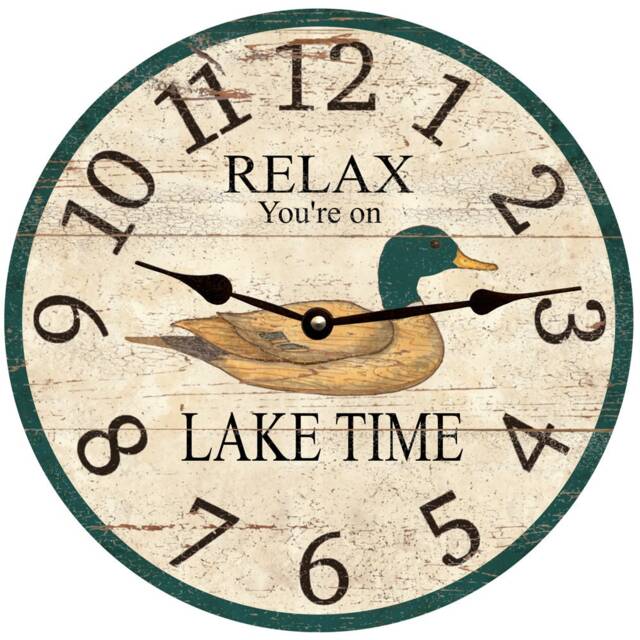 Personalized Lake Clock - Duck Wall Time Clock - image 1