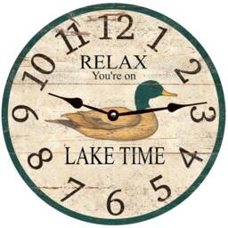Personalized Lake Clock - Duck Wall Time Clock - thumbnail 1