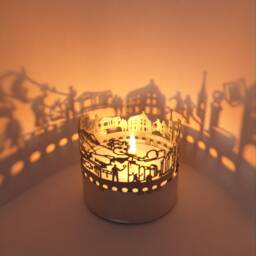 Chur Skyline Shadow Play Mesmerizing Silhouette Projection Candle Attachment - Perfect Souvenir For Fans