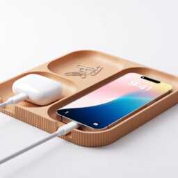 Minimalist Tech Organizer Tray Bedside Desk Accessory Holder - thumbnail 3