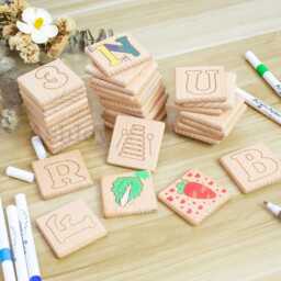 Alphabet Doodle Toy, Personalized Party Gifts, Carved Beechwood Letter Blocks, Perfect For Decoration, Custom Nursery Decor - thumbnail 1