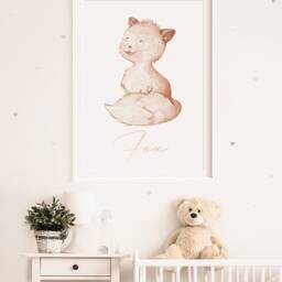 Felix Fox Poster I Poster, Wall Picture, Art, Baby Room Fox, Decoration, Children's - thumbnail 4