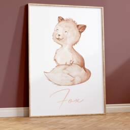 Felix Fox Poster I Poster, Wall Picture, Art, Baby Room Fox, Decoration, Children's - thumbnail 2
