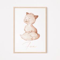 Felix Fox Poster I Poster, Wall Picture, Art, Baby Room Fox, Decoration, Children's - thumbnail 3