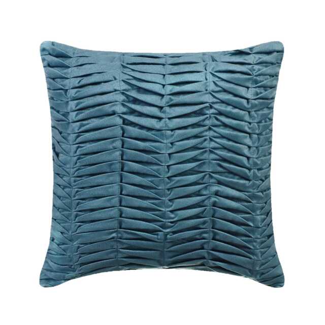 "Designer Pintucks, Textured, Striped Gray Blue Bed Pillow Case 24""x24""/26""x26" - image 1