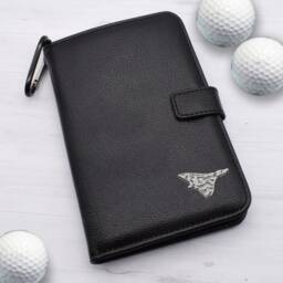 Vulcan Bomber Plane Design - Personalised Leatherette Golf Organiser Complete With Divot Repairer, Marker, Tees, Scorecard & Pencils - thumbnail 1