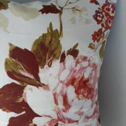 Pink Floral Handsewn Cushion/Pillow Cover - thumbnail 2