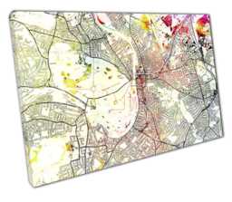 Kingston Upon Thames Watercolor Map Wall Art Print - Ready To Hang Homeoffice Decor - thumbnail 1