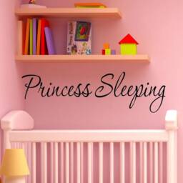 Princess Sleeping Nursery Wall Decal Vinyl Quote - Vwaq - thumbnail 1