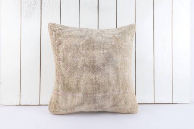 Handmade Wool Kilim Pillow Cover Farmhouse Bohemian Decor - 18x18 - image 1