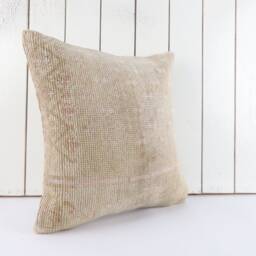 Handmade Wool Kilim Pillow Cover Farmhouse Bohemian Decor - 18x18 - thumbnail 2