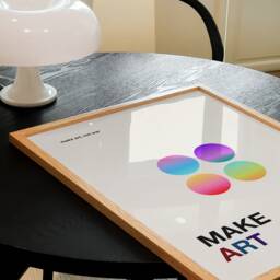 Make Art Not War Print Poster, Bold Print, Abstract Colourful Bedroom New Home, Cool Poster - thumbnail 2