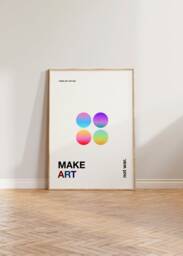 Make Art Not War Print Poster, Bold Print, Abstract Colourful Bedroom New Home, Cool Poster - thumbnail 1