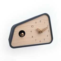 Modern Cuckoo Clock - Anthracite With Brass Painted Accessories - thumbnail 3