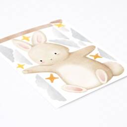 Personalised Balloon Bunny Wall Decal, Plastic-Free Kids Room Wall Stickers - thumbnail 3